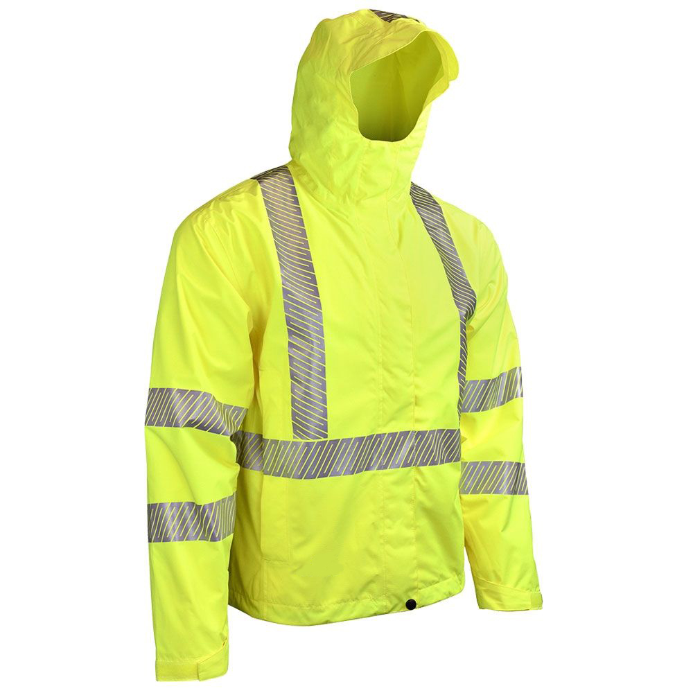 HIVIS LIGHTWEIGHT RIPSTOP RAIN JACKET