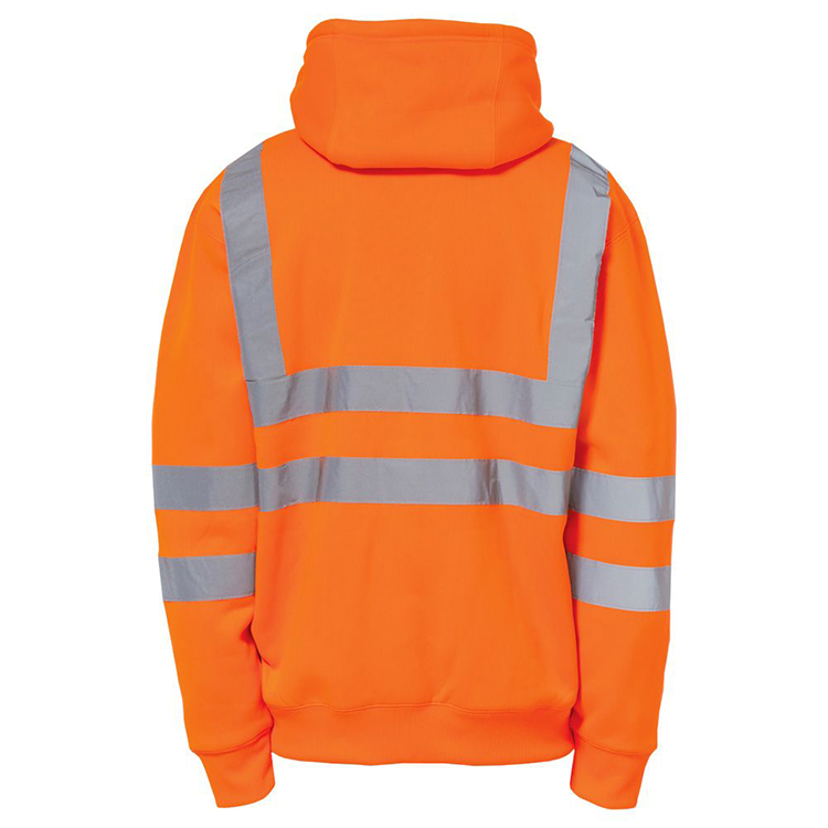 HIVIS POLYESTER FLEECE FULL ZIP LINED SWEATSHIRT