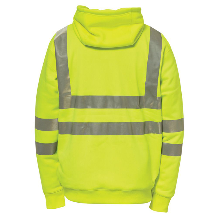 HIVIS POLYESTER FLEECE FULL ZIP LINED SWEATSHIRT